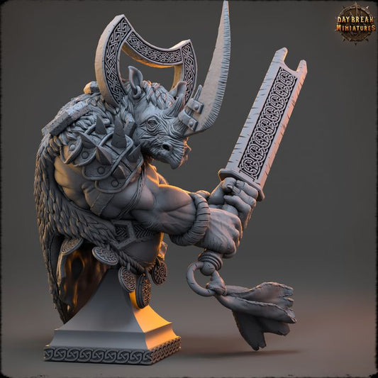 Buste de philosophe rhinocéros