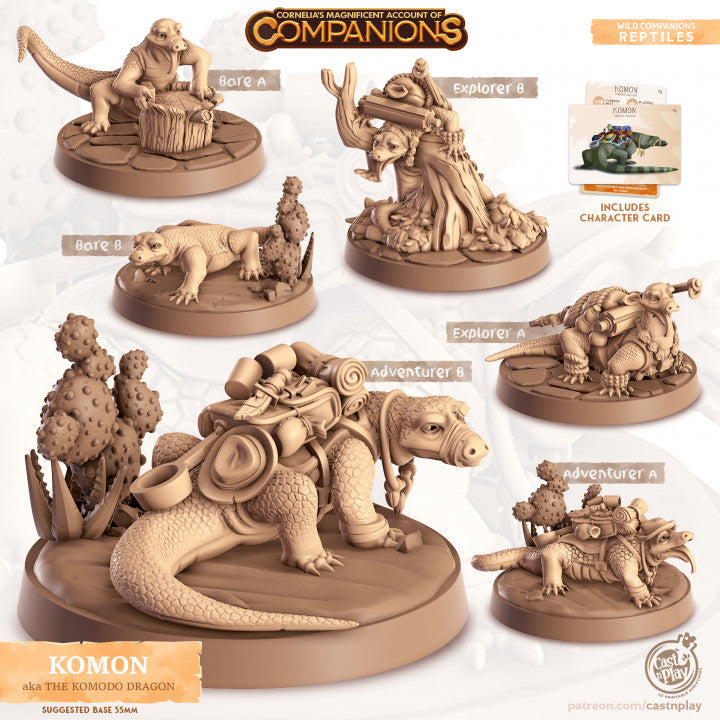 Compagnon dragon de komodo
