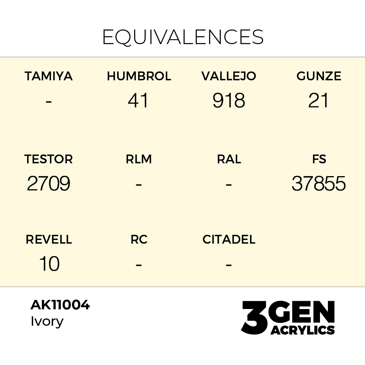 Pot de peinture AK 3GEN AK11004 Ivory - Ivoire 18 ml, detail 1