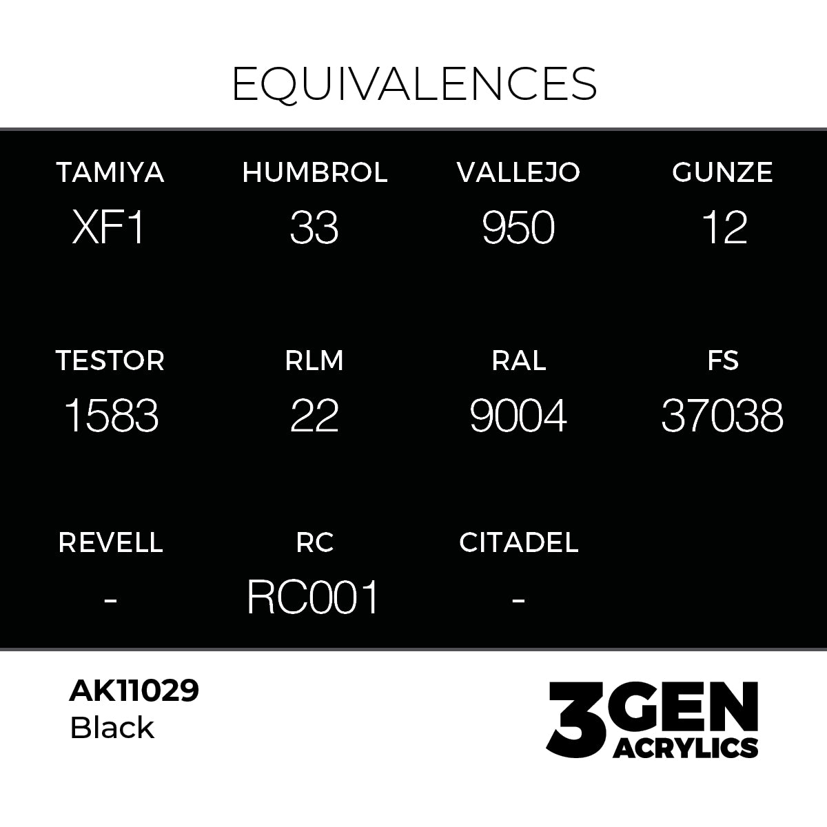 Pot de peinture AK 3GEN AK11029 Black - Noir 18 ml, detail 1