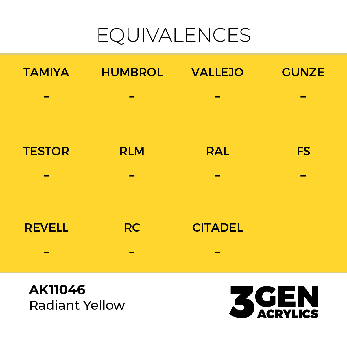 Pot de peinture AK 3GEN AK11046 Radiant Yellow - Jaune radieux 18 ml, detail 1