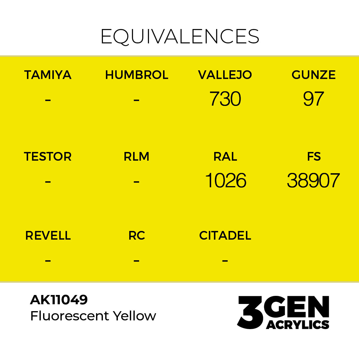 Pot de peinture AK 3GEN AK11049 Fluorescent Yellow - Jaune Fluo 18 ml, detail 1