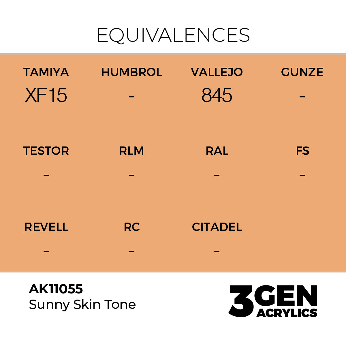 Pot de peinture AK 3GEN AK11055 Sunny Skin Tone - Teint ensoleillé 18 ml, detail 1