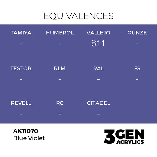 Pot de peinture AK 3GEN AK11070 Blue Violet - Bleu Violet 18 ml, detail 1