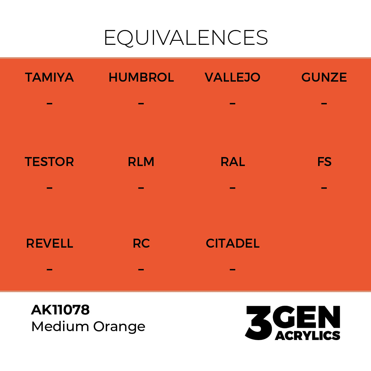 Pot de peinture AK 3GEN AK11078 Medium Orange - Orange moyen 18 ml, detail 1