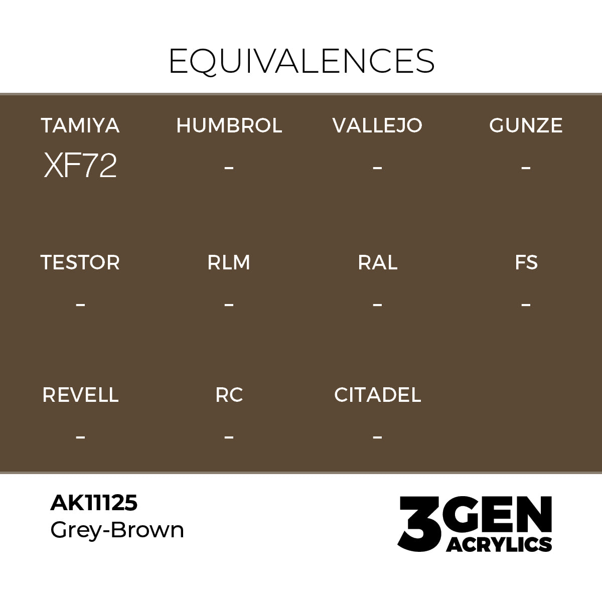 Pot de peinture AK 3GEN AK11125 Grey-brown - Gris brun 18 ml, detail 1