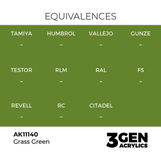 Pot de peinture AK 3GEN AK11140 Grass Green - Vert Herbe 18 ml, detail 1
