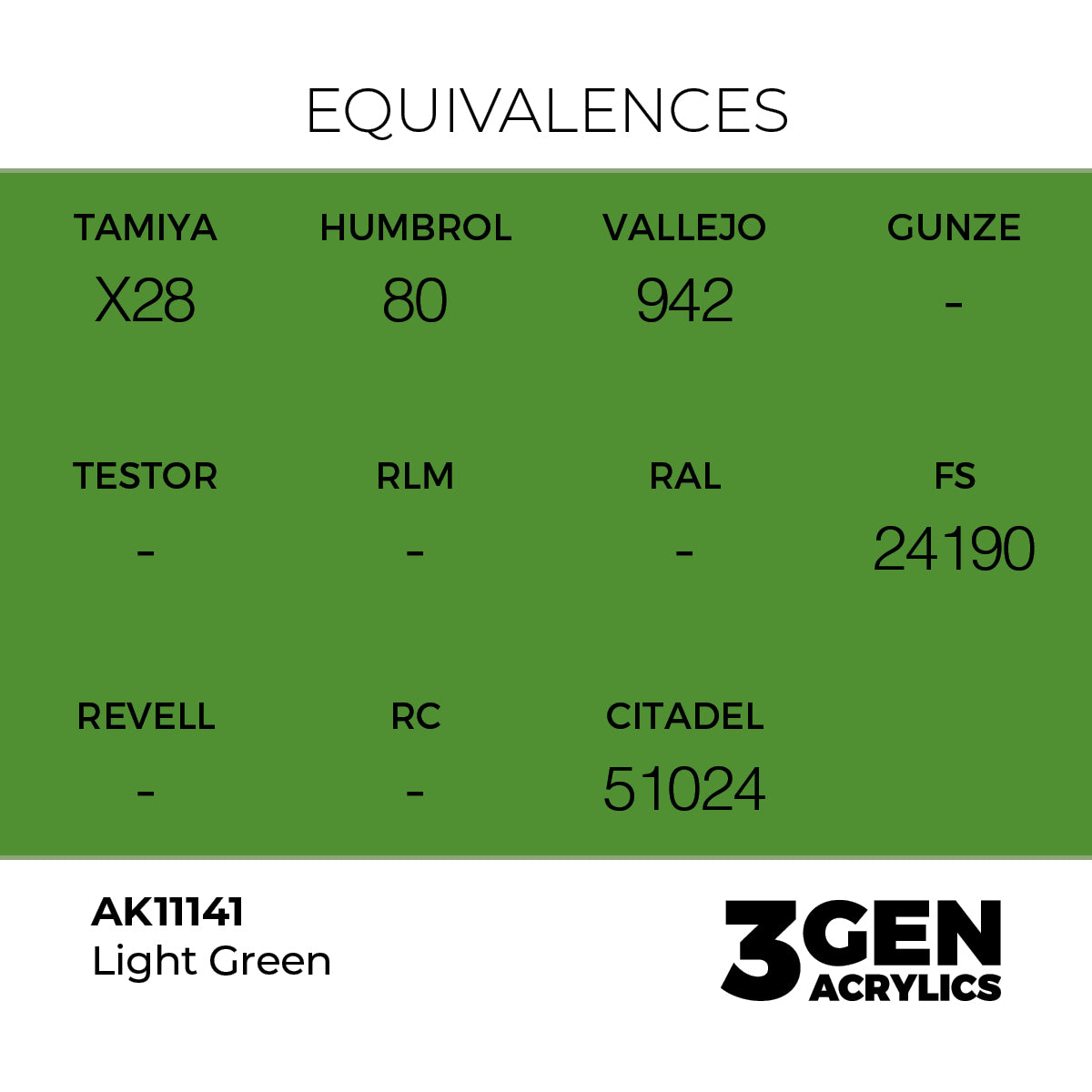 Pot de peinture AK 3GEN AK11141 Light Green - Vert clair 18 ml, detail 1