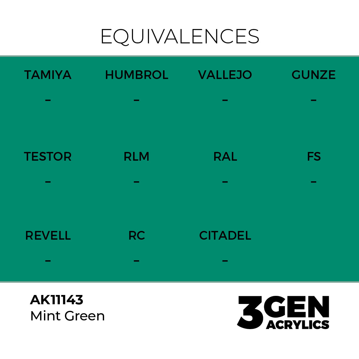 Pot de peinture AK 3GEN AK11143 Mint Green - Vert Menthe 18 ml, detail 1