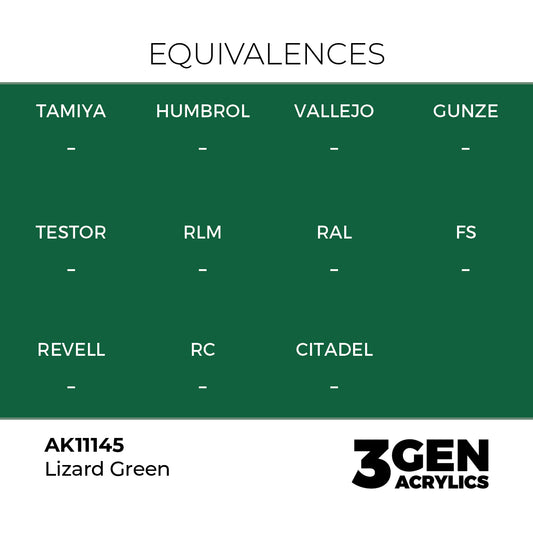 Pot de peinture AK 3GEN AK11145 Lizard Green - Vert Lézard 18 ml, detail 1