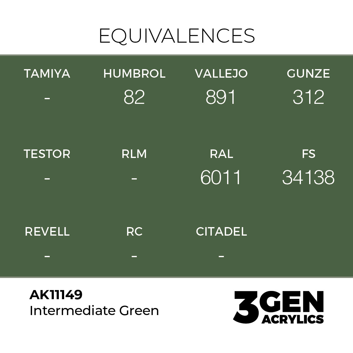 Pot de peinture AK 3GEN AK11149 Intermediate Green - Vert intermédiaire 18 ml, detail 1