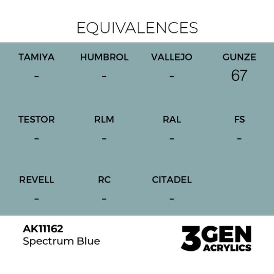 Pot de peinture AK 3GEN AK11162 Spectrum Blue - Bleu Spectre 18 ml, detail 1
