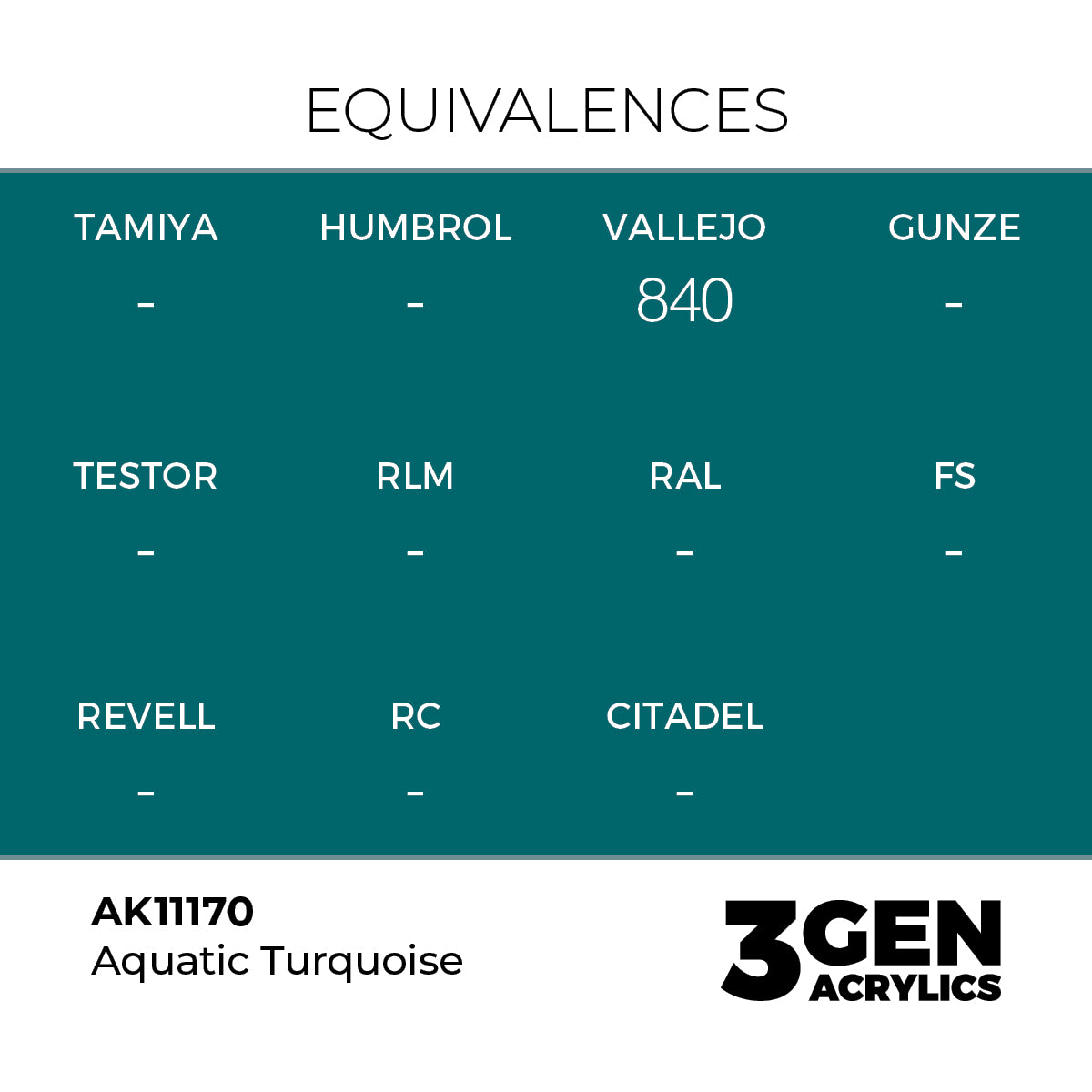 Pot de peinture AK 3GEN AK11170 Aquatic Turquoise - Turquoise Aquatique 18 ml, detail 1