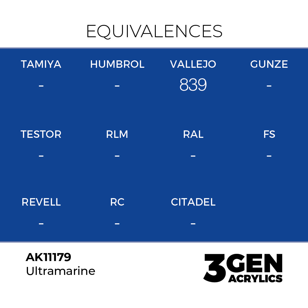 Pot de peinture AK 3GEN AK11179 Ultramarine - Outremer 18 ml, detail 1