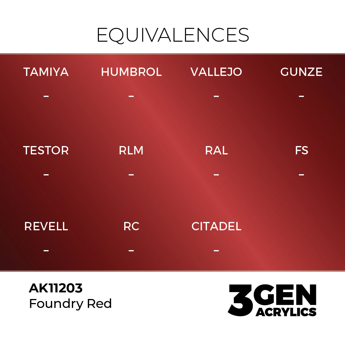 Pot de peinture AK 3GEN AK11203 Foundry Red - Rouge Fonderie 18 ml, detail 1