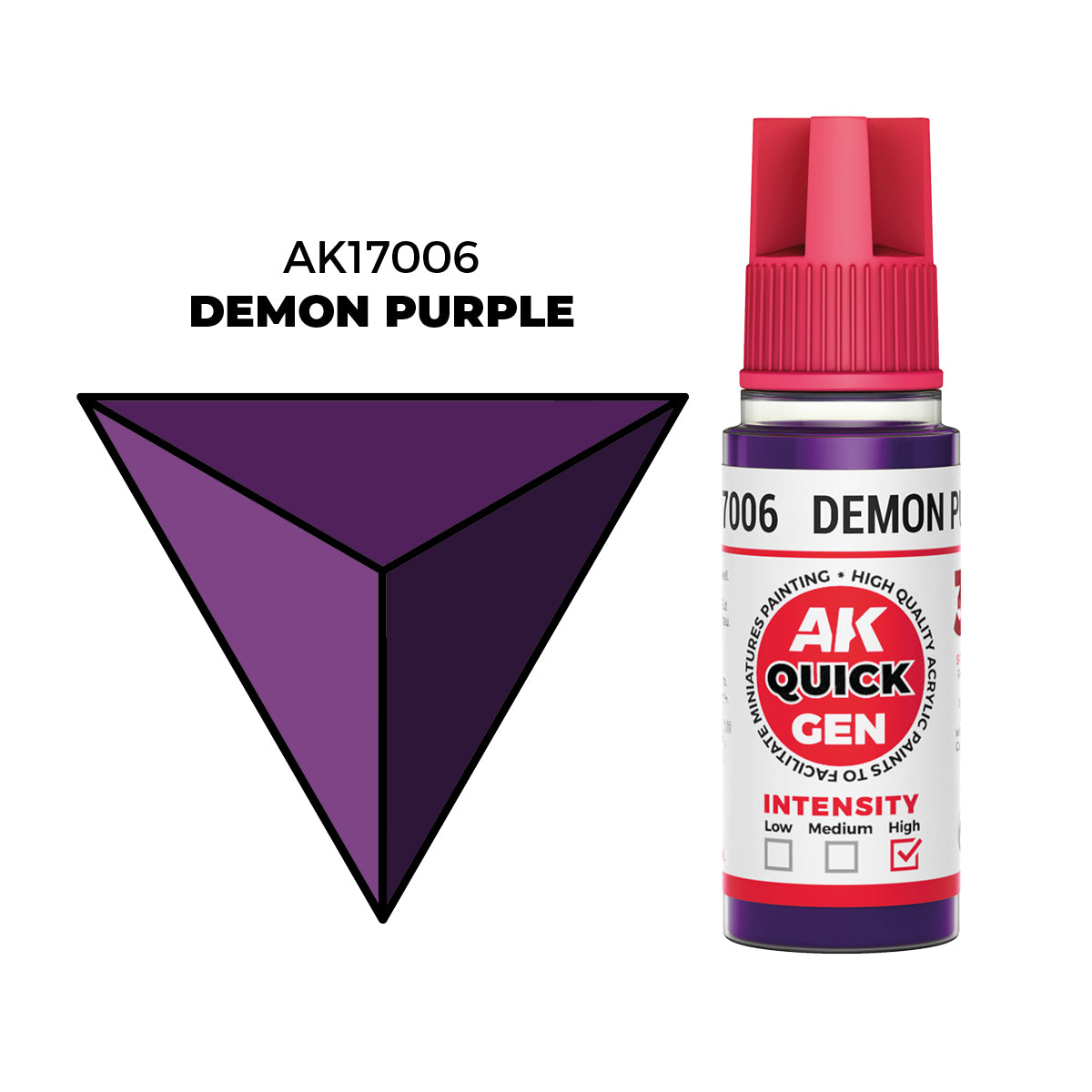 Pot de peinture AK Quick Gen AK17006 Demon Purple - Violet Démoniaque 18 ml