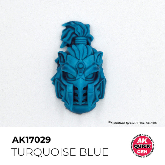 Pot de peinture AK Quick Gen AK17029 Turquoise Blue - Bleu Turquoise 18 ml, détail 1