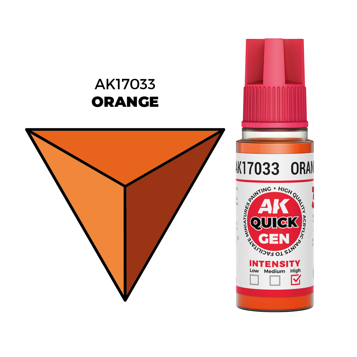 Pot de peinture AK Quick Gen AK17033 Orange 18 ml