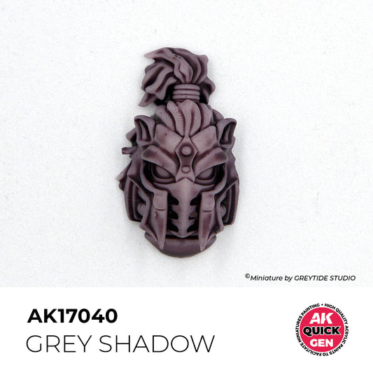 Pot de peinture AK Quick Gen AK17040 Grey Shadow - Ombre Grise 18 ml, détail 1