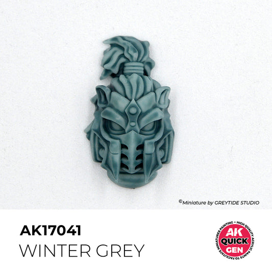 Pot de peinture AK Quick Gen AK17041 Winter Grey - Gris Hiver 18 ml, détail 1