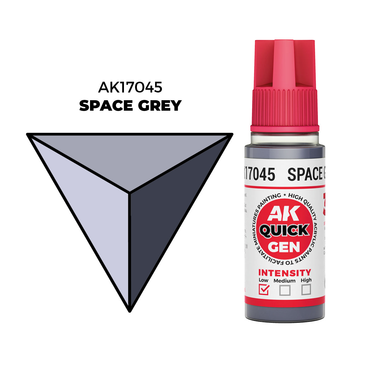 Pot de peinture AK Quick Gen AK17045 Space Grey - Gris Spatial 18 ml