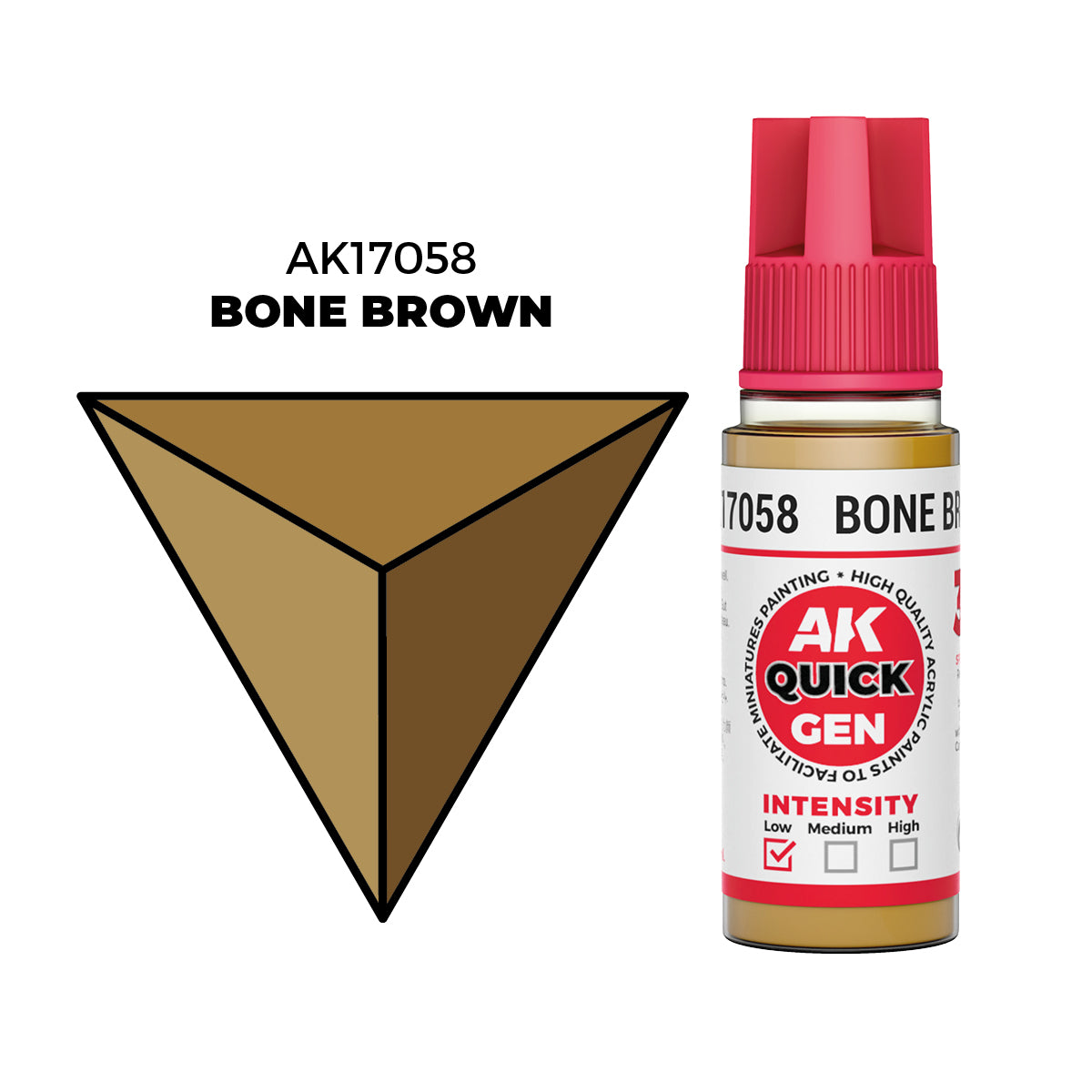 Pot de peinture AK Quick Gen AK17058 Bone Brown - Brun Os 18 ml