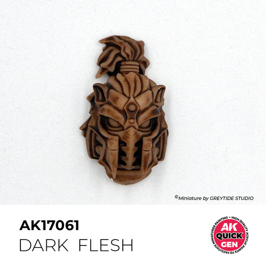 Pot de peinture AK Quick Gen AK17061 Dark Flesh - Chair Foncée 18 ml, détail 1