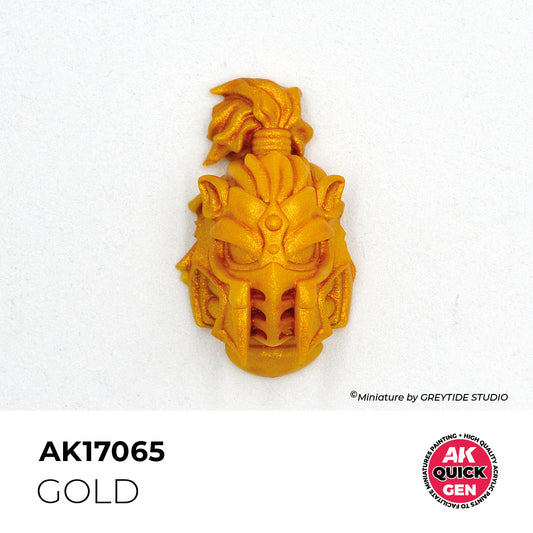Pot de peinture AK Quick Gen AK17065 Gold - Or 18 ml, détail 1