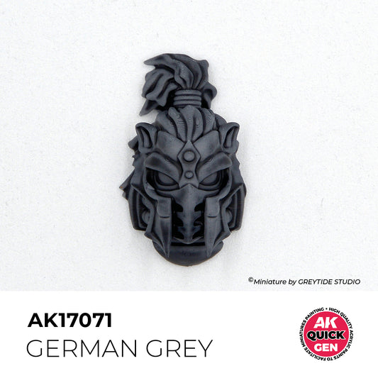 Pot de peinture AK Quick Gen AK17071 German Grey - Gris Allemand 18 ml, détail 1