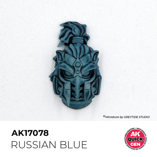 Pot de peinture AK Quick Gen AK17078 Russian Blue - Bleu Russe 18 ml, détail 1