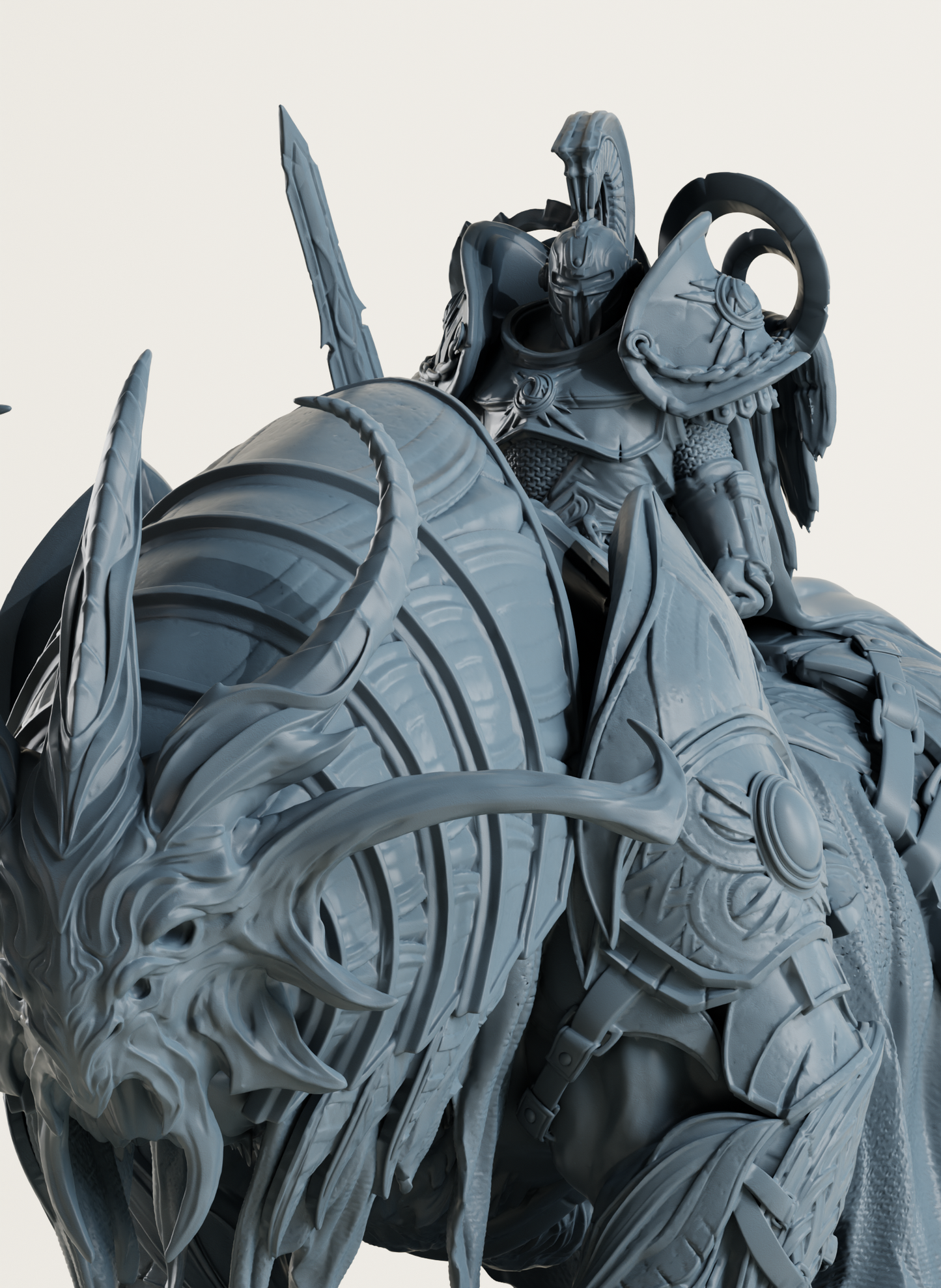 Paladin céleste sur bête de guerre