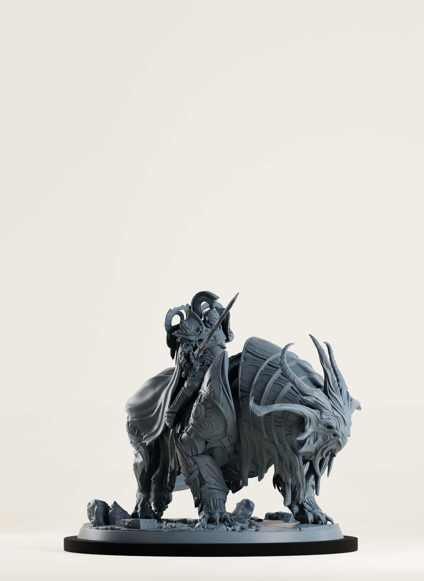 Paladin céleste sur bête de guerre
