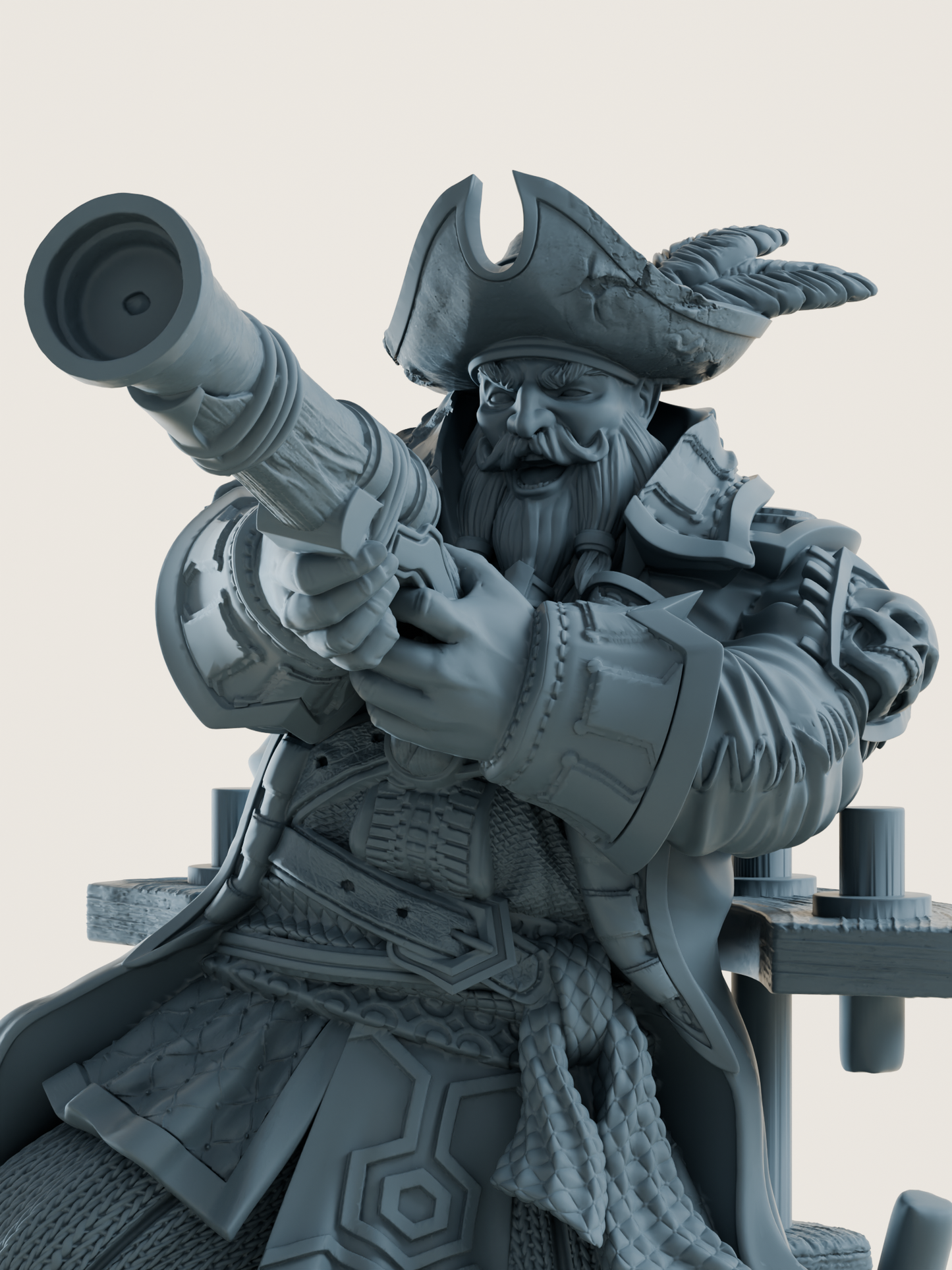 Nain pirate avec mousquet