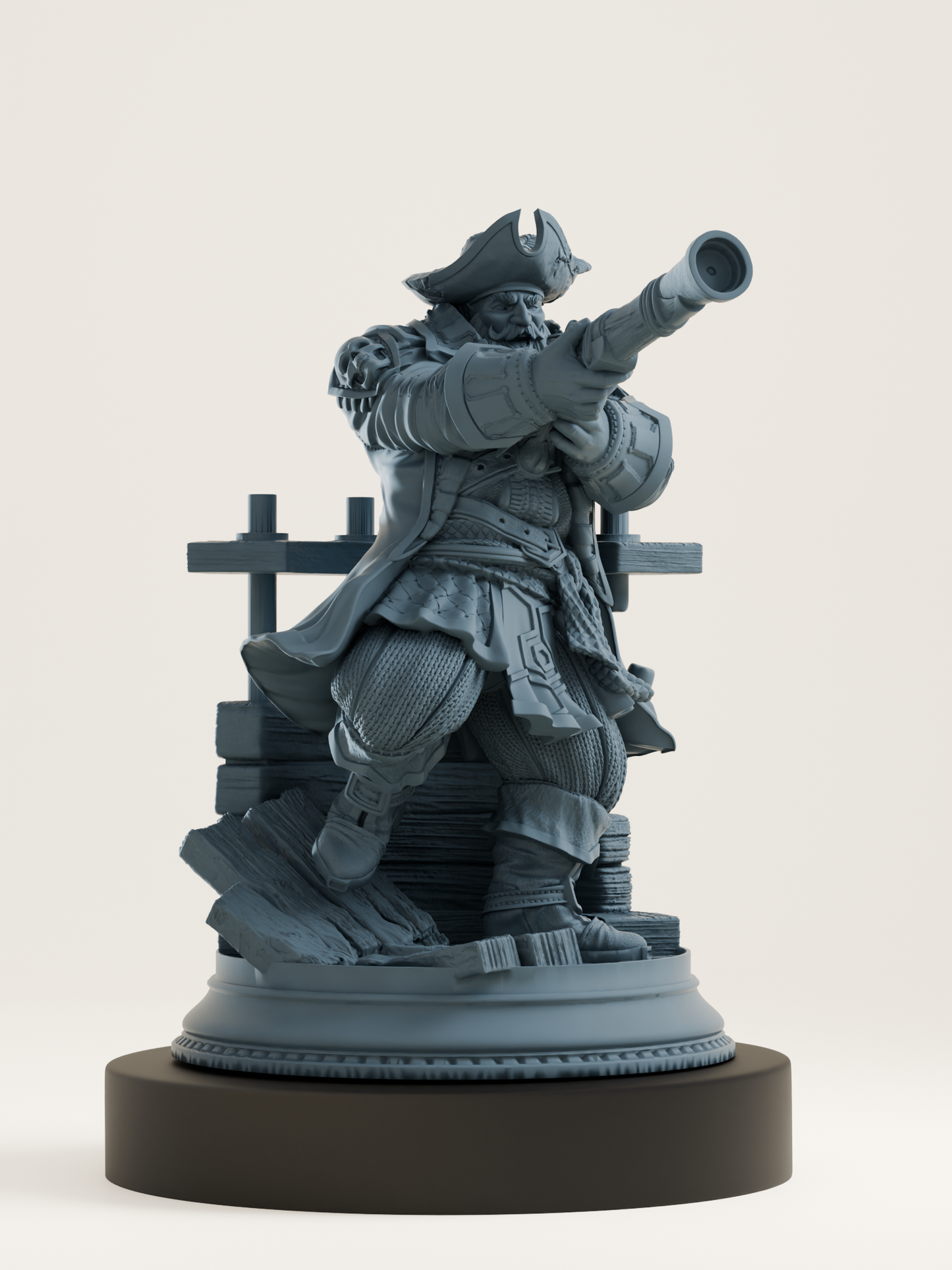 Nain pirate avec mousquet