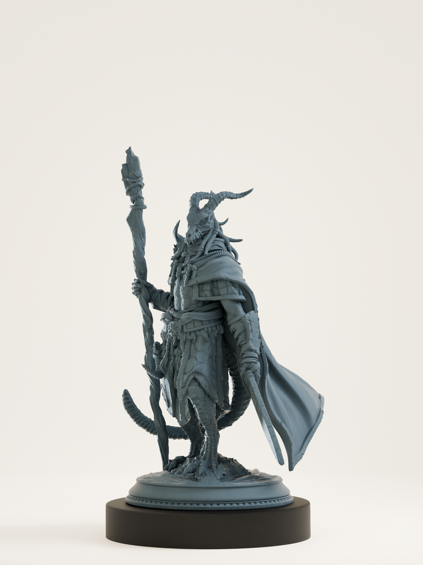 Drakéide noir druide
