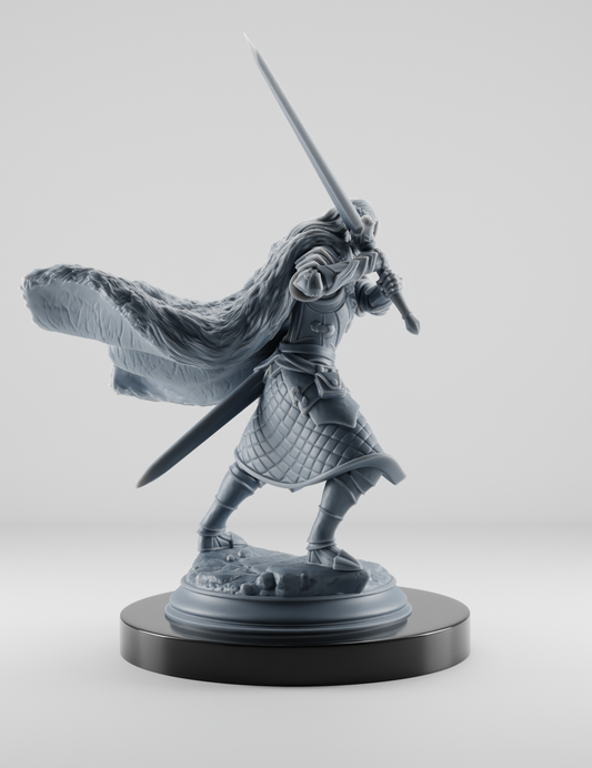 Elfe Guerrier avec Épée Longue