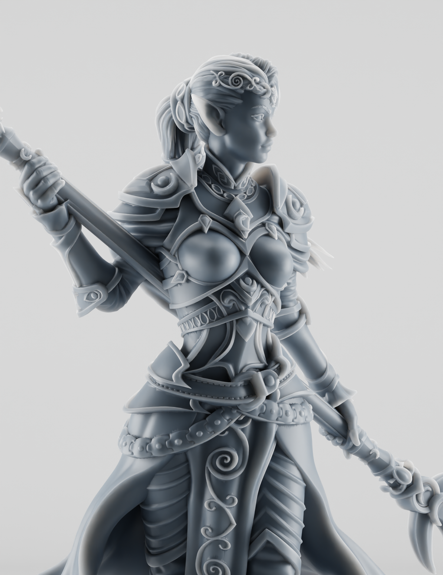 Elfe Paladin Femme Épée Double