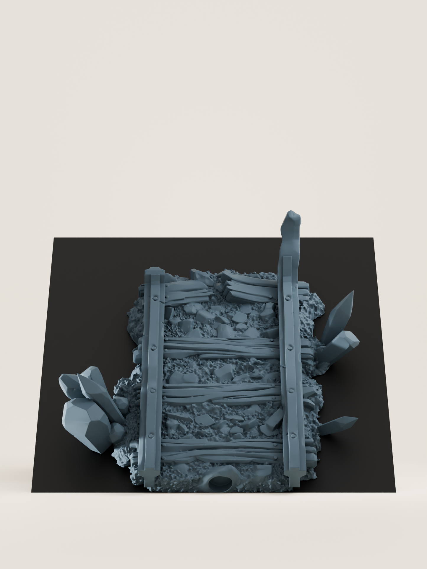 Tuiles Rails et chariots modulaires de mine