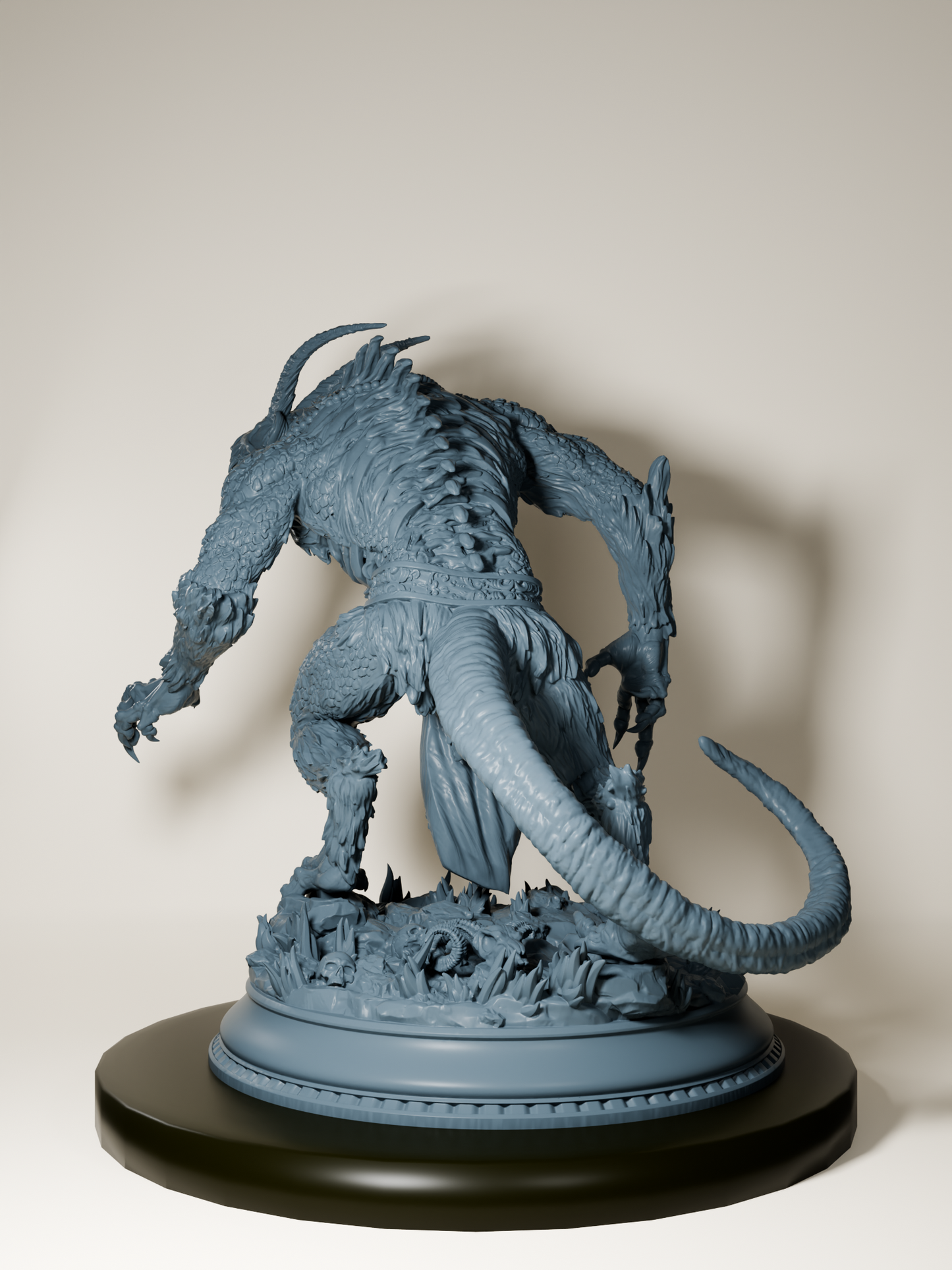 Figurine détaillée d'une bête eldritch des profondeurs, avec un design monstrueux inspiré des créatures lovecraftiennes, parfaite pour le jeu de rôle et la peinture de figurines.