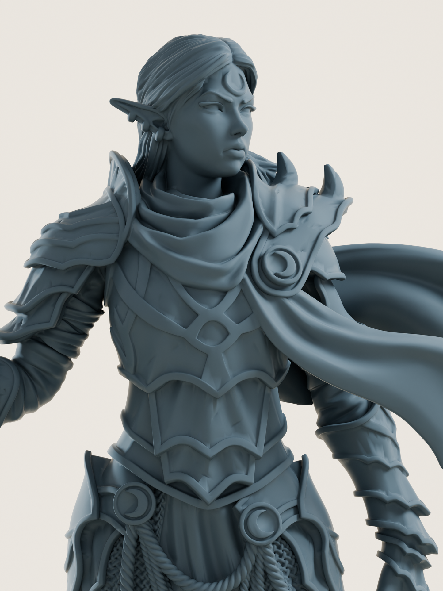 Elfe drow - paladine du sanctuaire lunaire