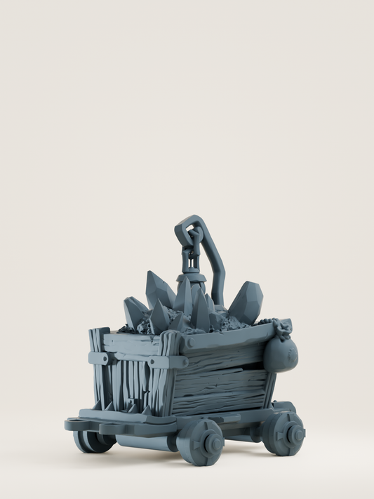 Tuiles Rails et chariots modulaires de mine