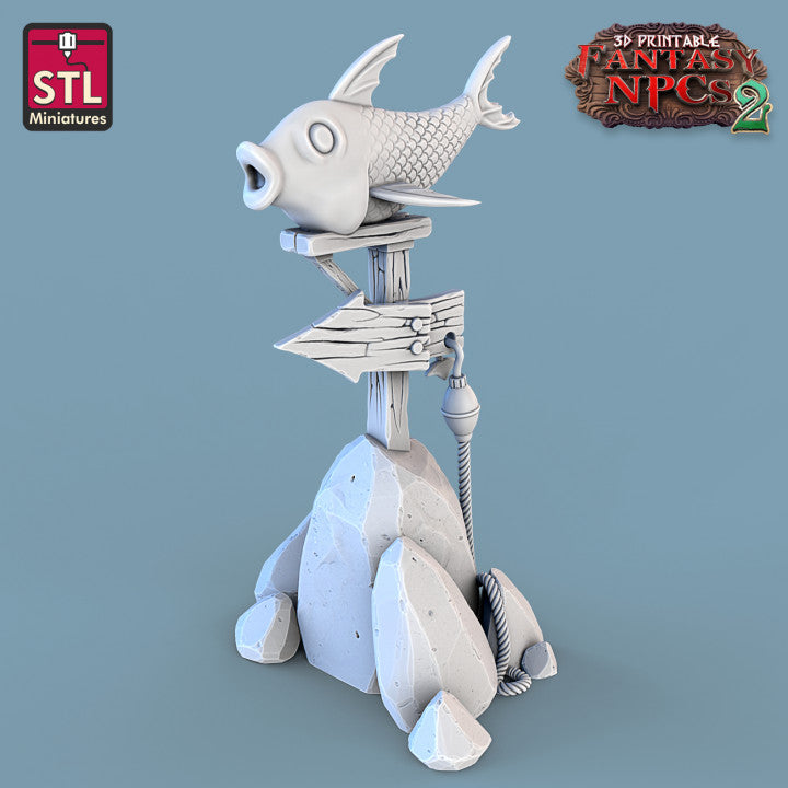 Figurine Poissonnière - 32 mm - D&D, Pathfinder et Jeux de Rôle