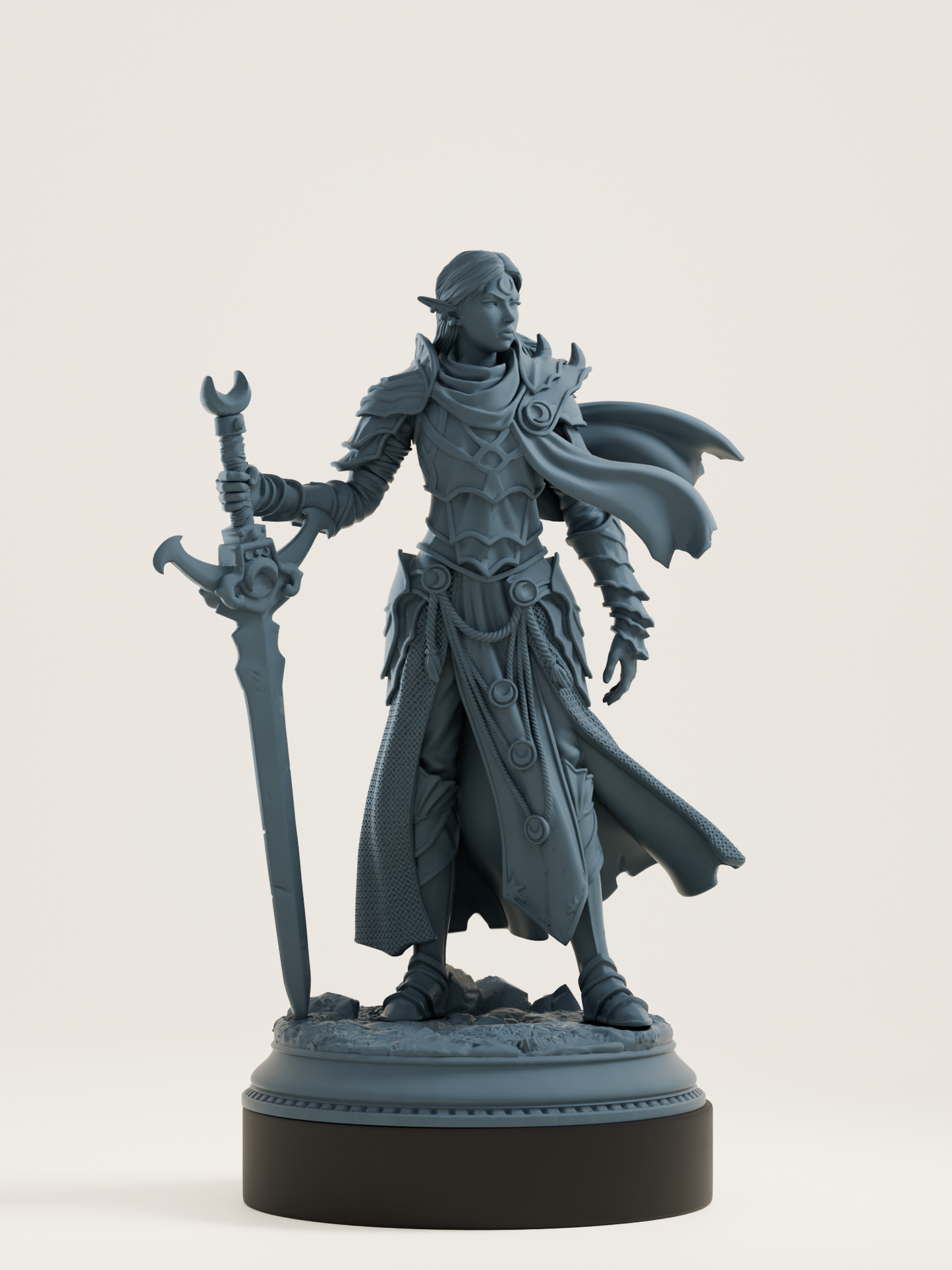 Elfe drow - paladine du sanctuaire lunaire