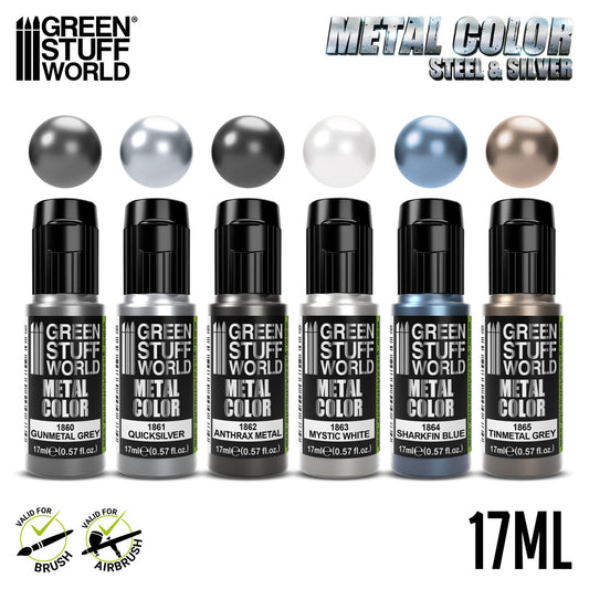 Set Peintures Metalliques - Argent