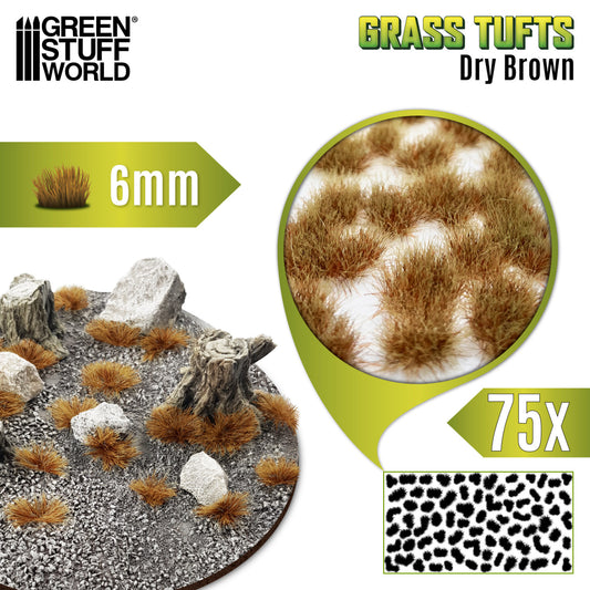 Touffes d'herbe - Tuft 6 mm - Brun Sec