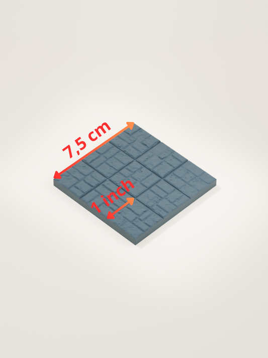 Tuile sol en pierre 3x3
