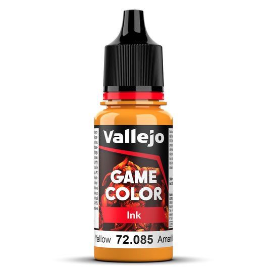 Pot de peinture Peinture Vallejo Game Color Encre 72.085 Yellow - Encre Jaune 18 ml