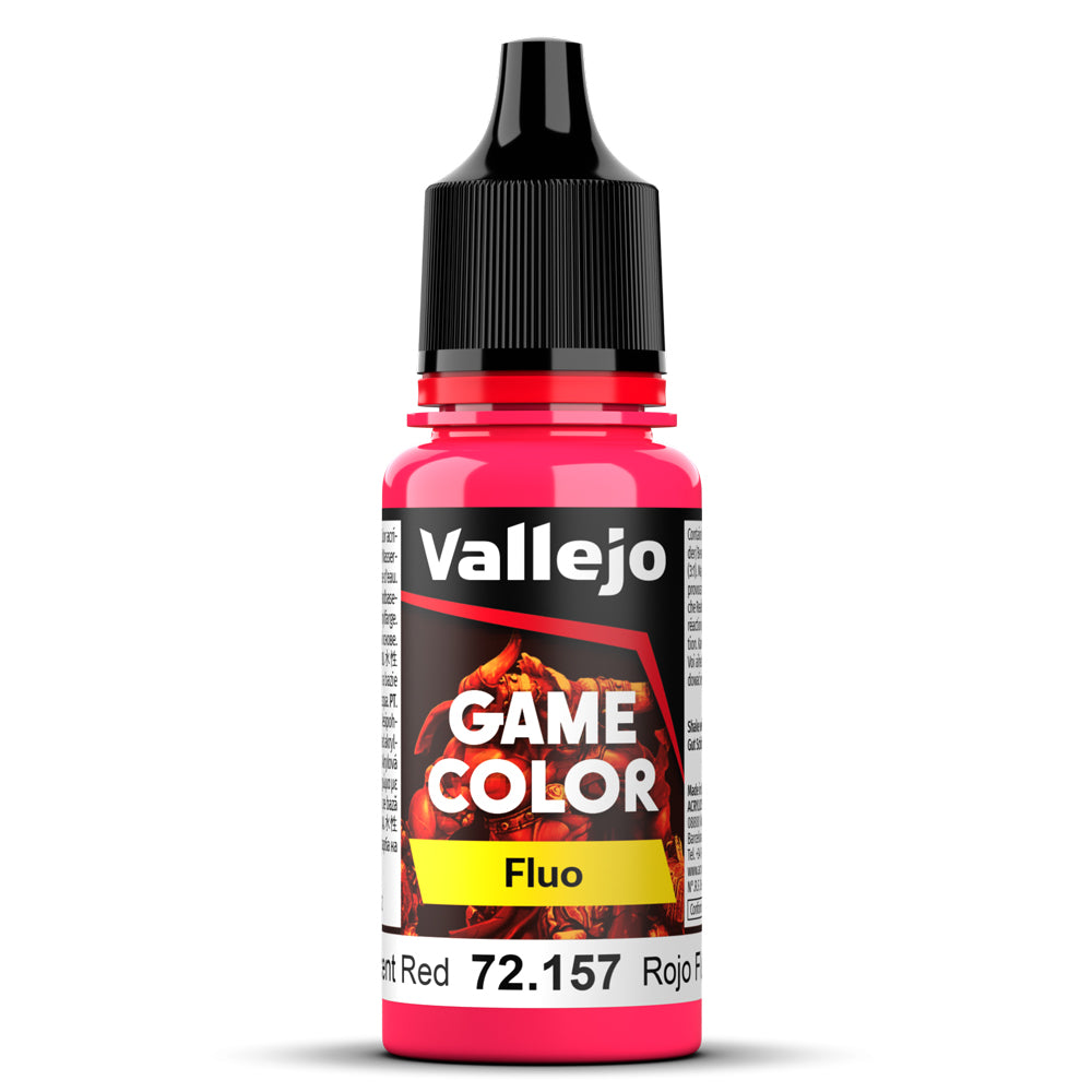 Pot de peinture Peinture Vallejo Game Color 72.157 Fluorescent Red - Rouge Fluo 18 ml