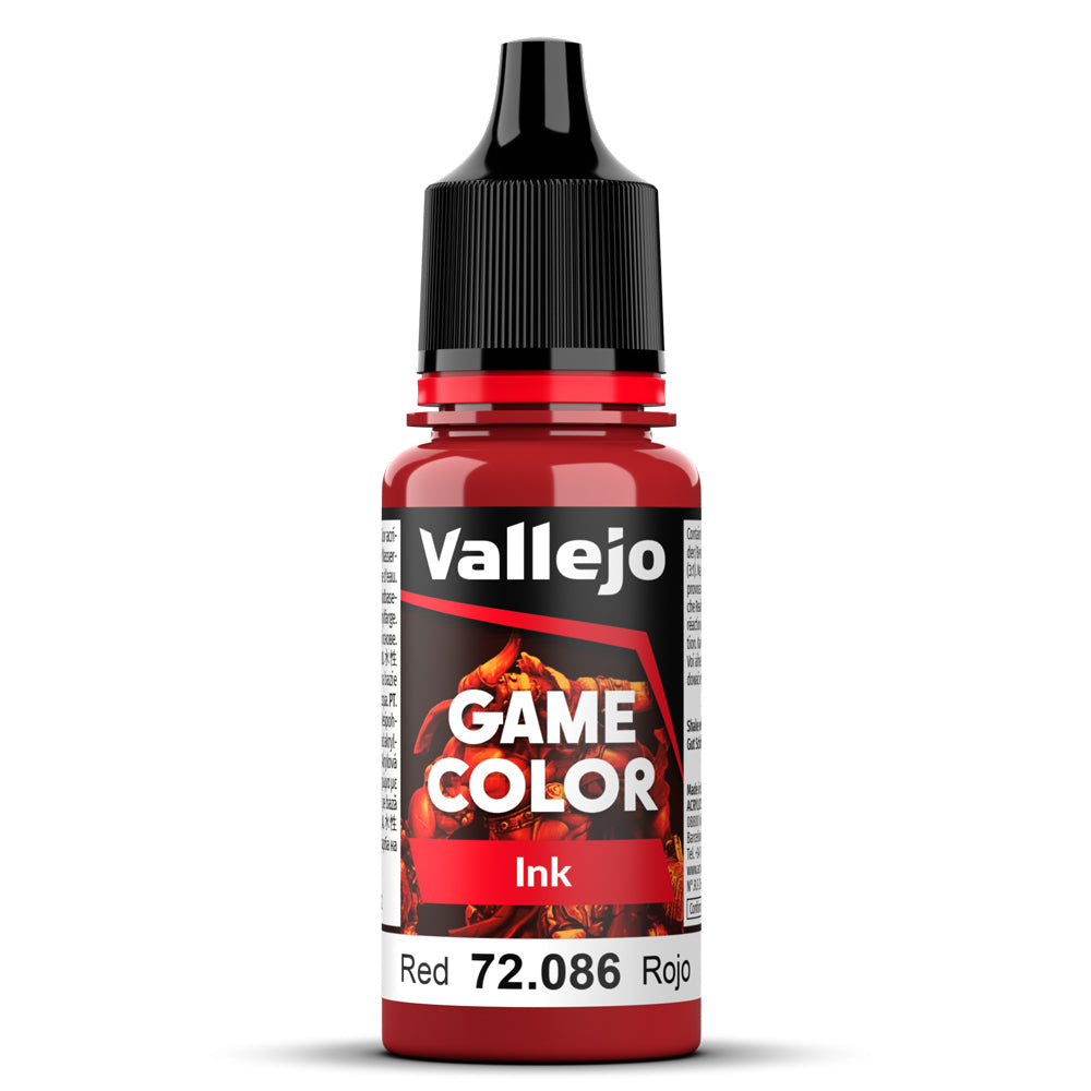 Pot de peinture Peinture Vallejo Game Color Encre 72.086 Red - Encre Rouge 18 ml