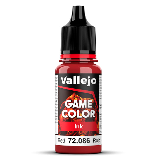 Pot de peinture Peinture Vallejo Game Color Encre 72.086 Red - Encre Rouge 18 ml